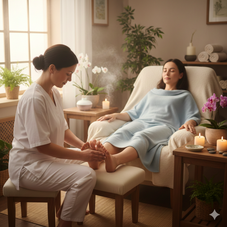 Como funciona a Reflexologia Podal: princípios, mapas dos pés e pontos reflexos